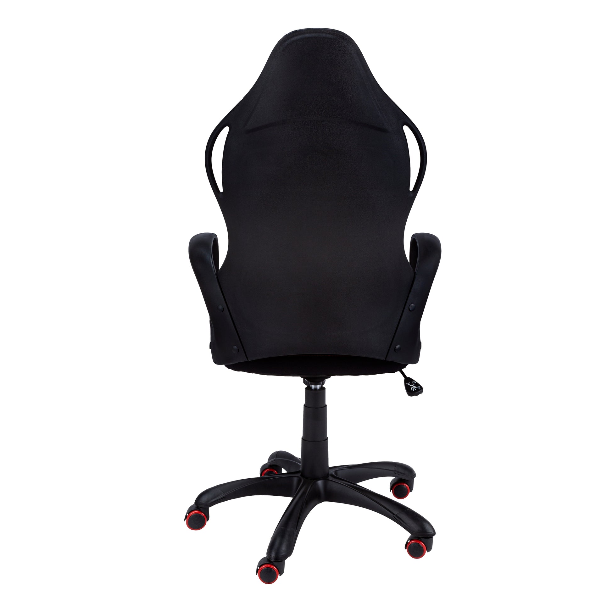 Office Chair, Gaming, Adjustable Height, Swivel, Ergonomic, Armrests, Computer Desk, Work, Black And Red Fabric, Black Metal, Contemporary, Modern Black Foam Polyester