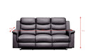 Reclining Loveseat With Middle Console Slipcover, Stretch Loveseat Reclining Sofa Covers Black, 2 3 Seat Recliner Cover With Console Black Pu 5 Seat