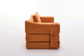 Modern Minimalist Sofa, Fold Out Sofa Bed, Convertible Chair Floor Couch & Sleeping Mattress For Living Room, Bedroom, Apartment, Removable Backrest, Orange Orange Chenille Soft Vintage Chenille 2 Seat