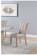 Stone Dining Chair Beige Kit Of 2 Beige Rubber Wood