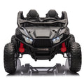 24V Two Seater Kids Ride On Utv W Parents Control,20In Seat Width,400W Super High Power,Four Wheel Suspension,Bluetooth,Mp3,Usb,Led Light,Horn,Rear Storage Space,Speeds 3.73 4.97Mph For Kids Aged 3 . Black 100 149 Lbs Polypropylene