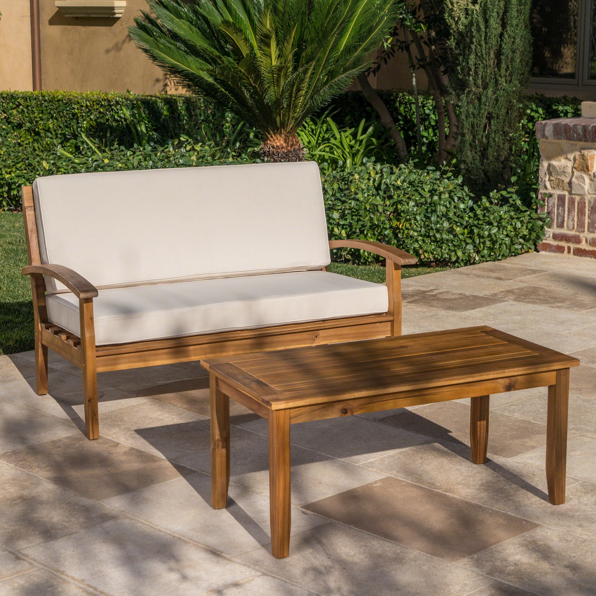 Peytonseat Coffee Table Teak Acacia Wood
