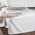 Wrap Around Adjustable Bedskirt White One Size White Microfiber