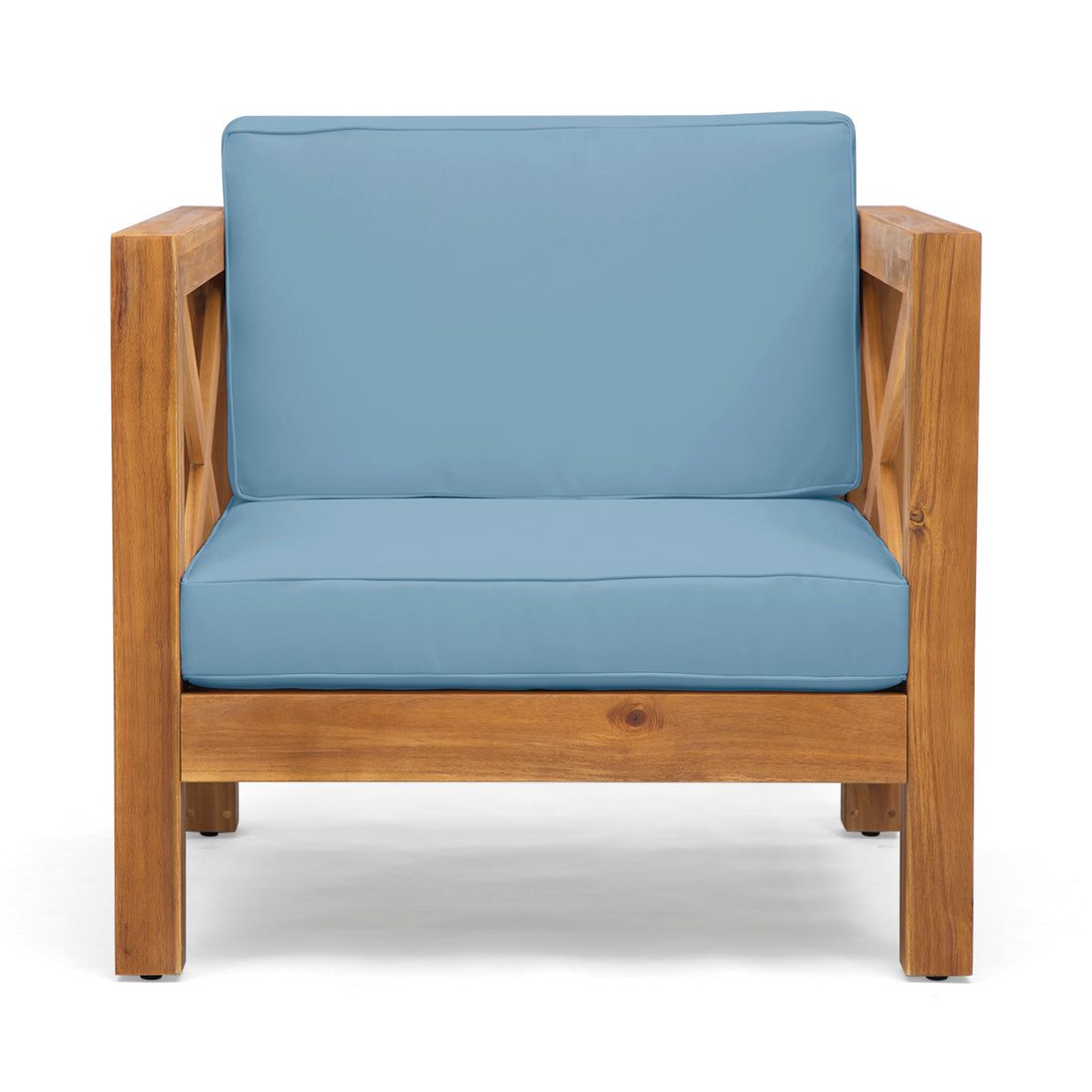 Brava Club Chair Teak Wood Waterproof Fabric