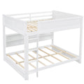 Queen Over Queen Bunk Bed With Storage Cabinets And Usb Ports, White Expected Arrival Time: 10.26 White Solid Wood Mdf