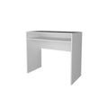 White Desk With Storage White Primary Living Space Melamine