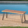 Zion Industrial Wood And Metal Coffee Table Teak Metal & Wood