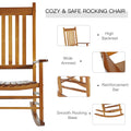 Outsunny Outdoor Rocking Chair, Patio Wooden Rocking Chair With Smooth Armrests, High Back For Garden, Balcony, Porch, Supports Up To 352 Lbs., Natural Natural Wood