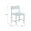 White Open Back Kids Chair White Bedroom Wood Metal