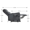 Coolmore Recliner Chair, Electric Recliner Chairs For Adults, Side Pocket Power Reclining Chair Pocket Springs Seat Cushion, Corduroy Fabric Recliner Sofa For Living Room, Bedroom, Home Theater Dg Dark Gray Foam Corduroy