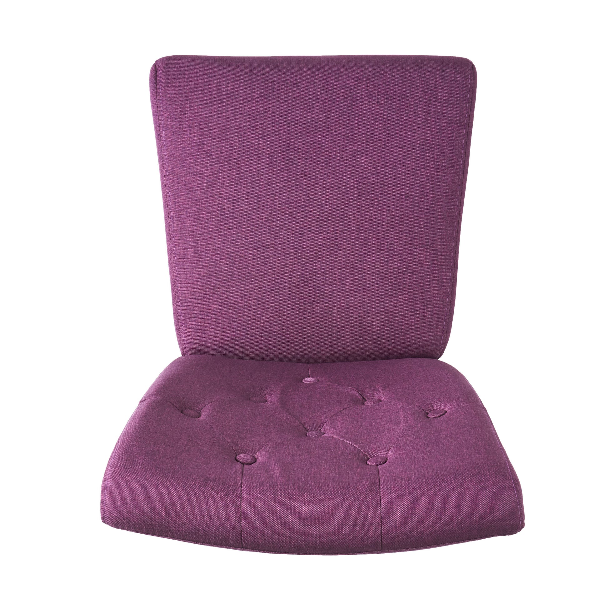 Dining Chair Set Of 2 Dark Purple Wood Waterproof Fabric