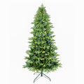 7.5Ft Artificial Christmas Tree Prelit Pe&Pvc With Metal Stand,550 Multi Colour Led Lights,2286 Branch Tips Green Everett Balsam Tree Easy Assembly For Indoor,Home 50 X 50 X 90 Inches Green Pvc