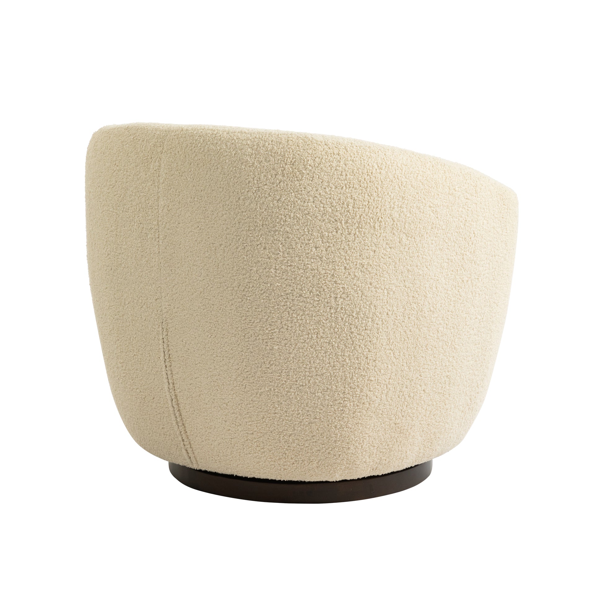 Upholstered Swivel Barrel Armchair With Storage Modern Living Room Side Chair For Bedroom Office Reading Spaces Teddy Fabric Beige Beige Foam Upholstered