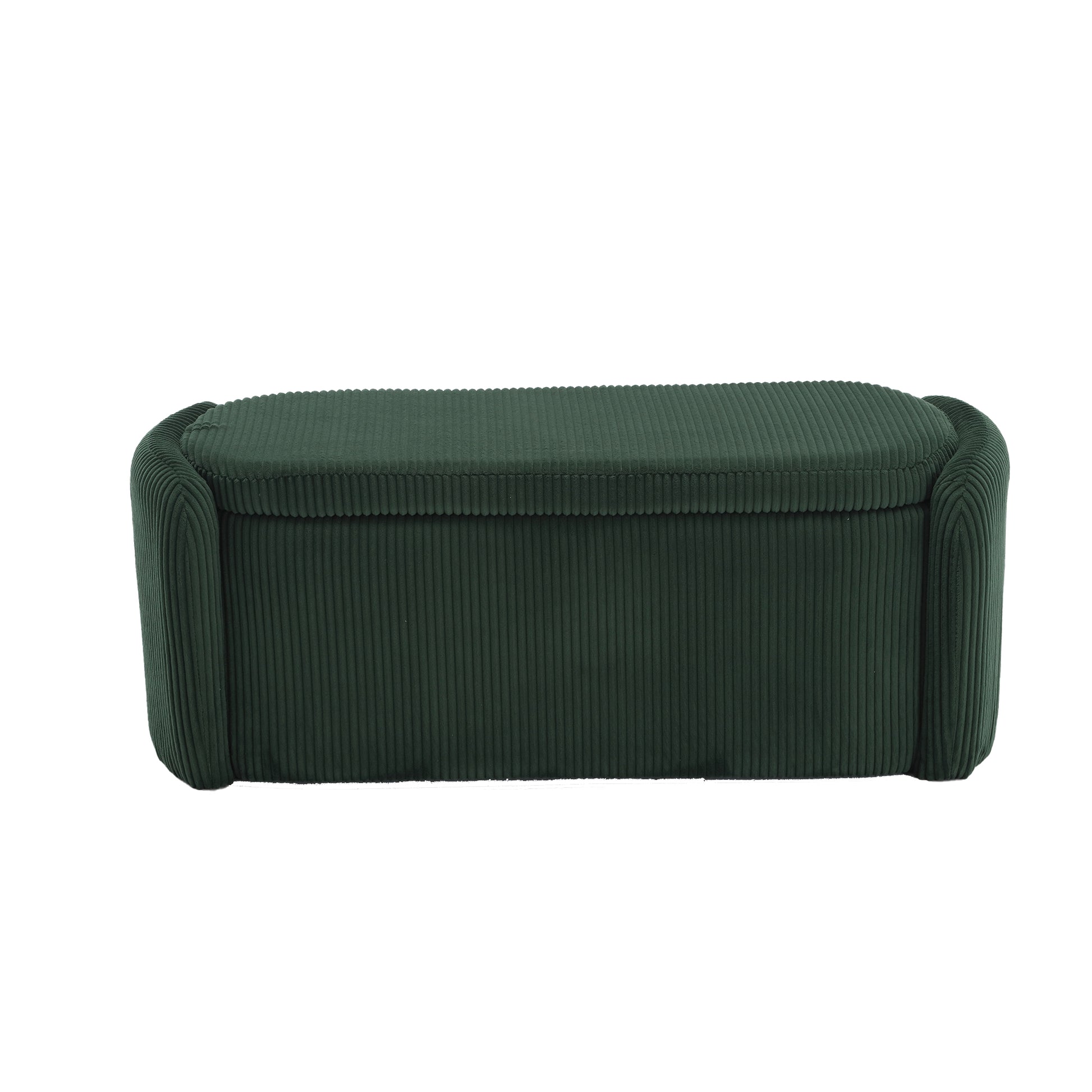 Coolmore Storage Ottoman,Bedroom End Bench,Upholstered Fabric Storage Ottoman With Safety Hinge, Entryway Padded Footstool, Ottoman Bench For Living Room & Bedroom Emerald Emerald Foam Velvet