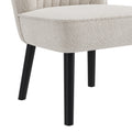 Shellback Chair In White White Boucle,Polyester