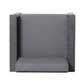 Acacia Wood Outdoor Loveseat And Coffee Table Set With Cushions, Dark Gray Yes Grey Seats 4 Sofa Seating Groups Foam Acacia Wood