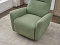 Swivel Glider Recliner Chair, 270 Power Recliner Rocking Chair Nursury Chair For Living Room Bedroom Apartment Green Faux Leather