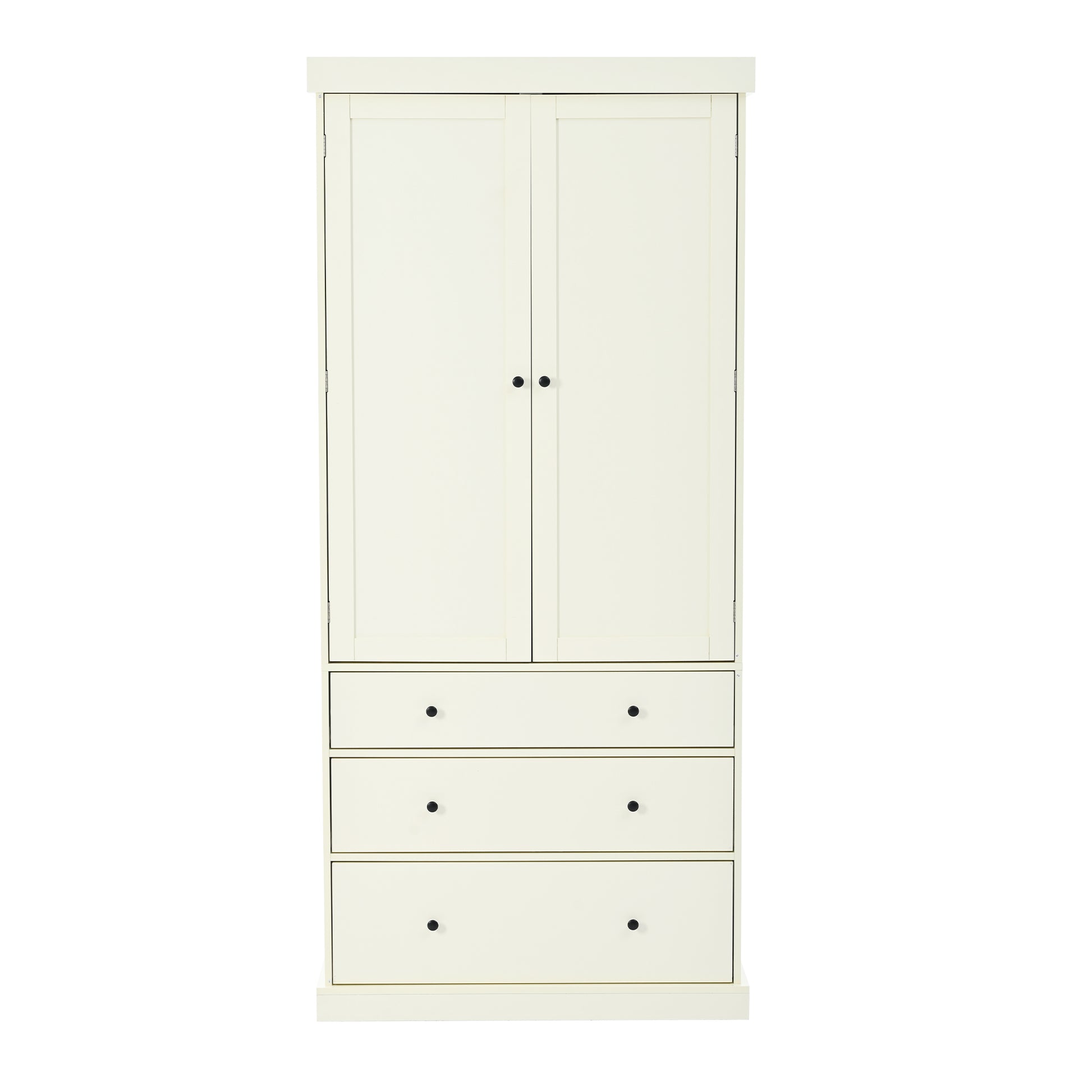 Assembly 77Inch Farmhouse Kitchen Pantry, Freestanding Tall Cupboard Storage Cabinet With 3 Adjustable Shelves, 8 Door Shelves, 3 Drawers For Kitchen, Dining Room, Cream Cream Kitchen Farmhouse Adjustabel Shelves Mdf