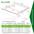 Garlugh Da4734W Series Door Window Awning Made Of 0.137 Inch Thick Crystal Solid Polycarbonate Sheet And Aluminum Alloywith Valance In Size Of 47