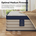 Mattress Home Mattress Bedroom Mattress Double Mattress Gel Memory Cotton Mattress Full Size Mattress Roll Pack Compression Mattress Box Mattress White Blue Foam Spring Queen