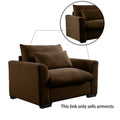 Corduroy Sofa Armrests For 2 Seater Sofa, 3 Seater Sofa And 4 Seater Sofa, Brown Corduroy Brown Corduroy 1 Seat