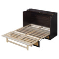 Full Size Murphy Bed With Large Drawers,Espresso Full Espresso Plywood