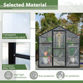 6X8 Ft Greenhouse For Outdoors, Polycarbonate Greenhouse With Quick Setup Structure And Roof Vent, Aluminum Large Walk In Greenhouse For Outside Garden Backyard, Black Black Aluminium