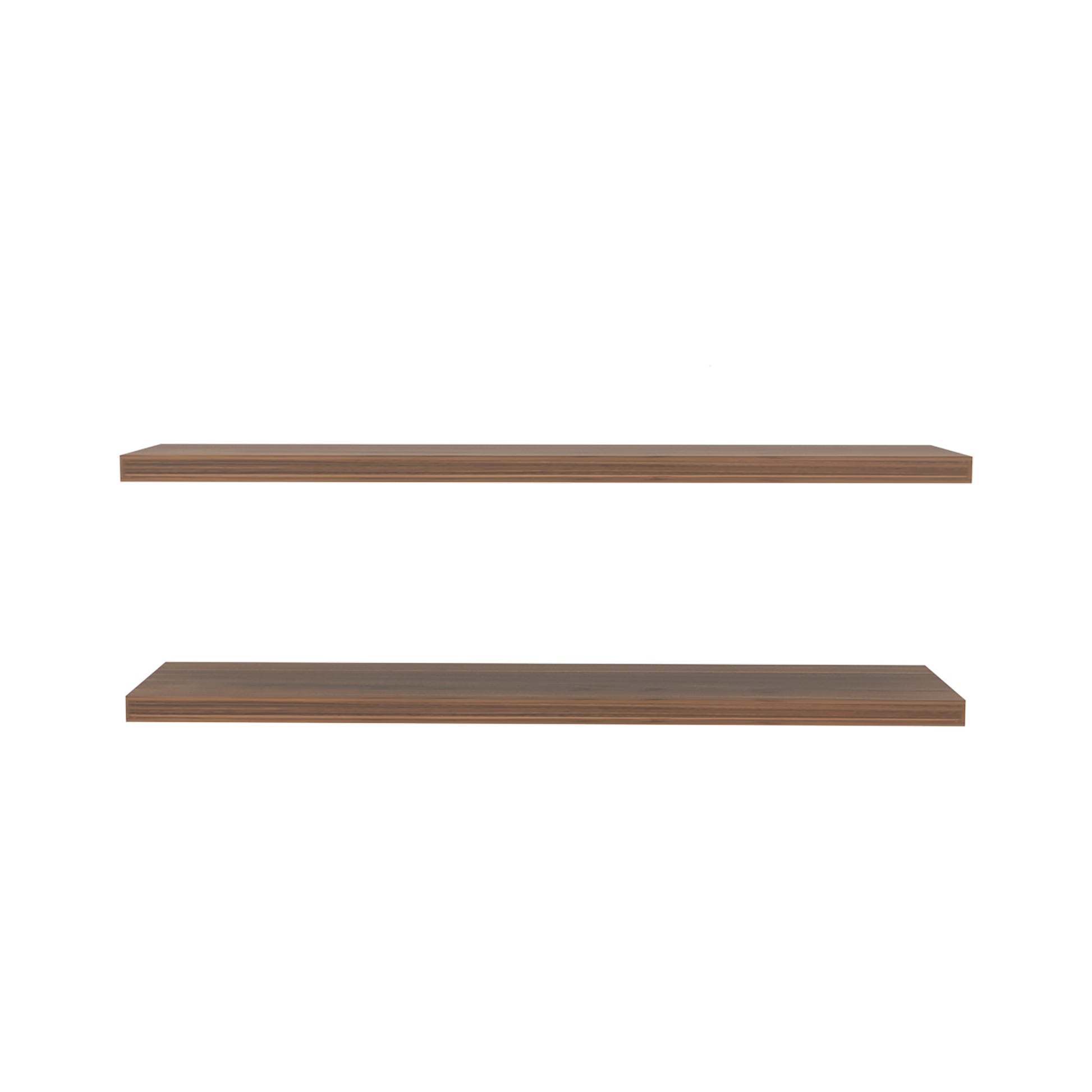 Ecco 47" Wide Floating Shelves Set Of 2, Shelves For Wall Decor For Bedroom, Bathroom Storage Shelves, Book Shelves For Living Room 2 Or Less Mahogany Horizontal Primary Living Space Modern Wall