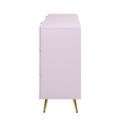 Gaines Dresser, Pink High Gloss Finish Bd02665 Not Include Mirror Pink Mdf Metal