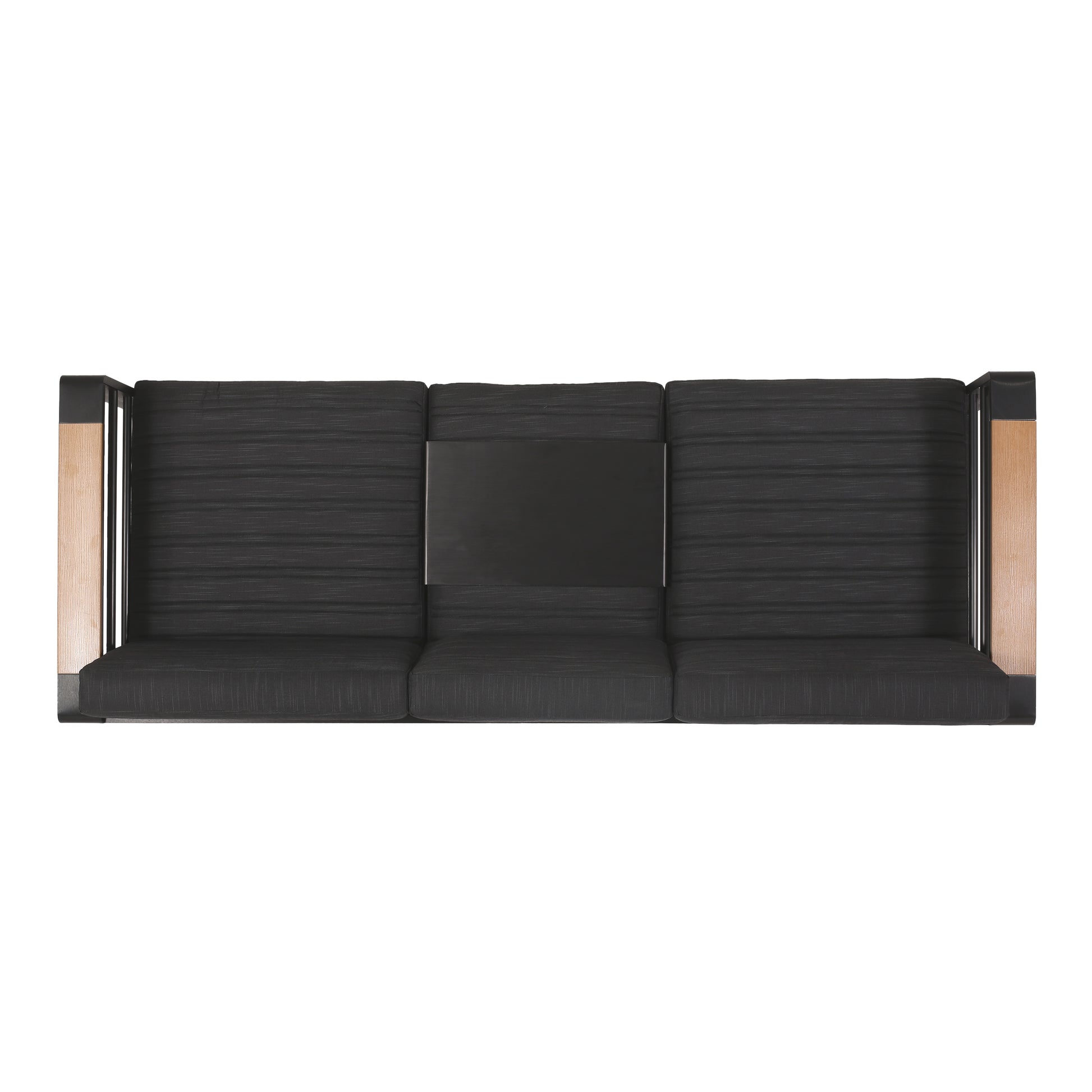 Giovanna 3 Seater Black Aluminium