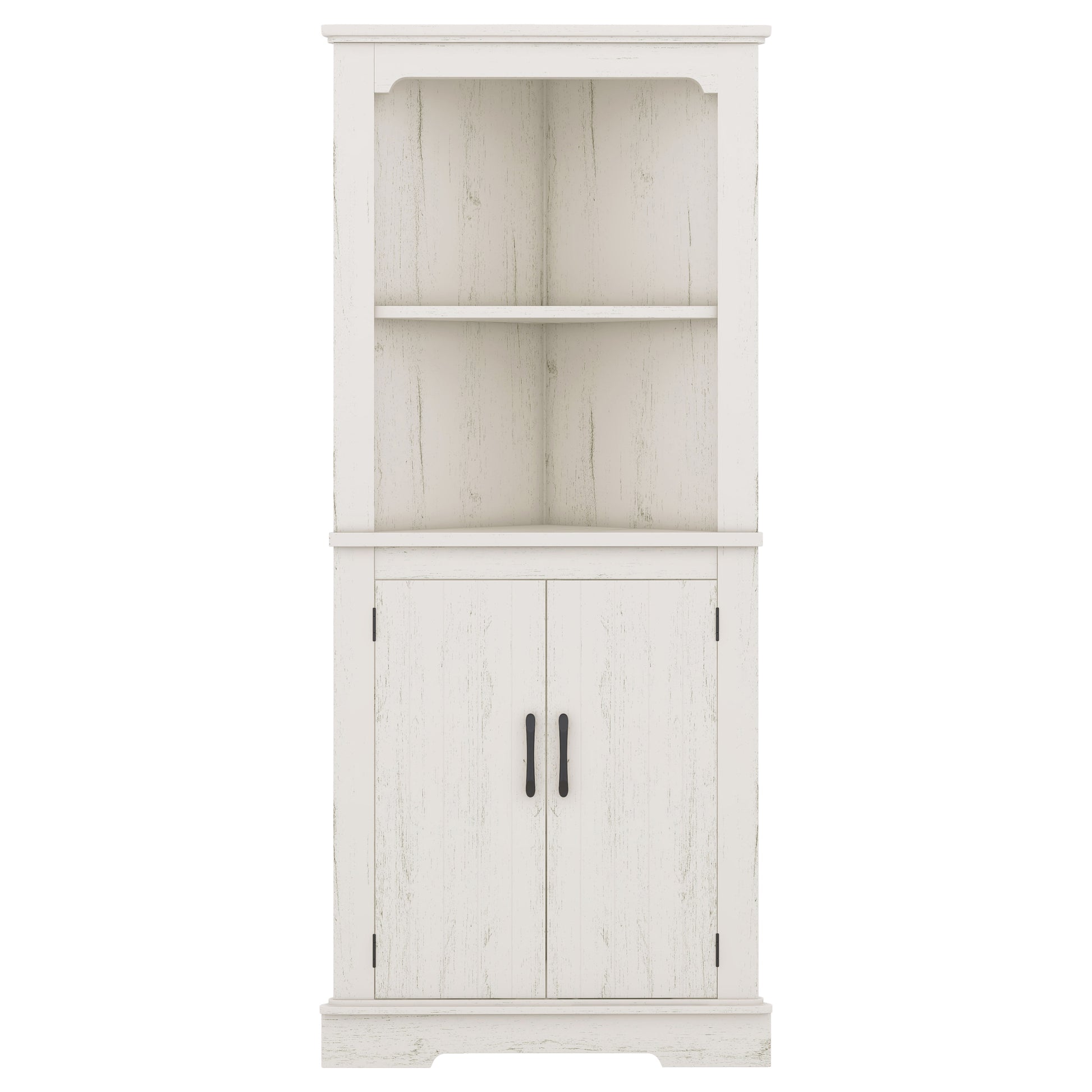 Tall Corner Cabinet With Doors For Living Room, Bathroom,Dining Room Or Kitchen,Color:Wood Grain Beige Beige Mdf