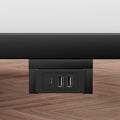 Floating Bed Frame Queen Size With Led Lights Charging Station, Metal Platform Queen Bed, 79.9'' L X 60.2'' W X 7.9'' H. Queen Black Iron