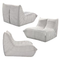 Fireside Chair, Large Bean Bag Chair For Adults, Lazy Floor Sofa For Home, Playing Bean Bag Chair, One Piece High Resillence Sponge, Flannelette Fabric, Light Gray Light Gray Soft Foam Flannelette,Foam