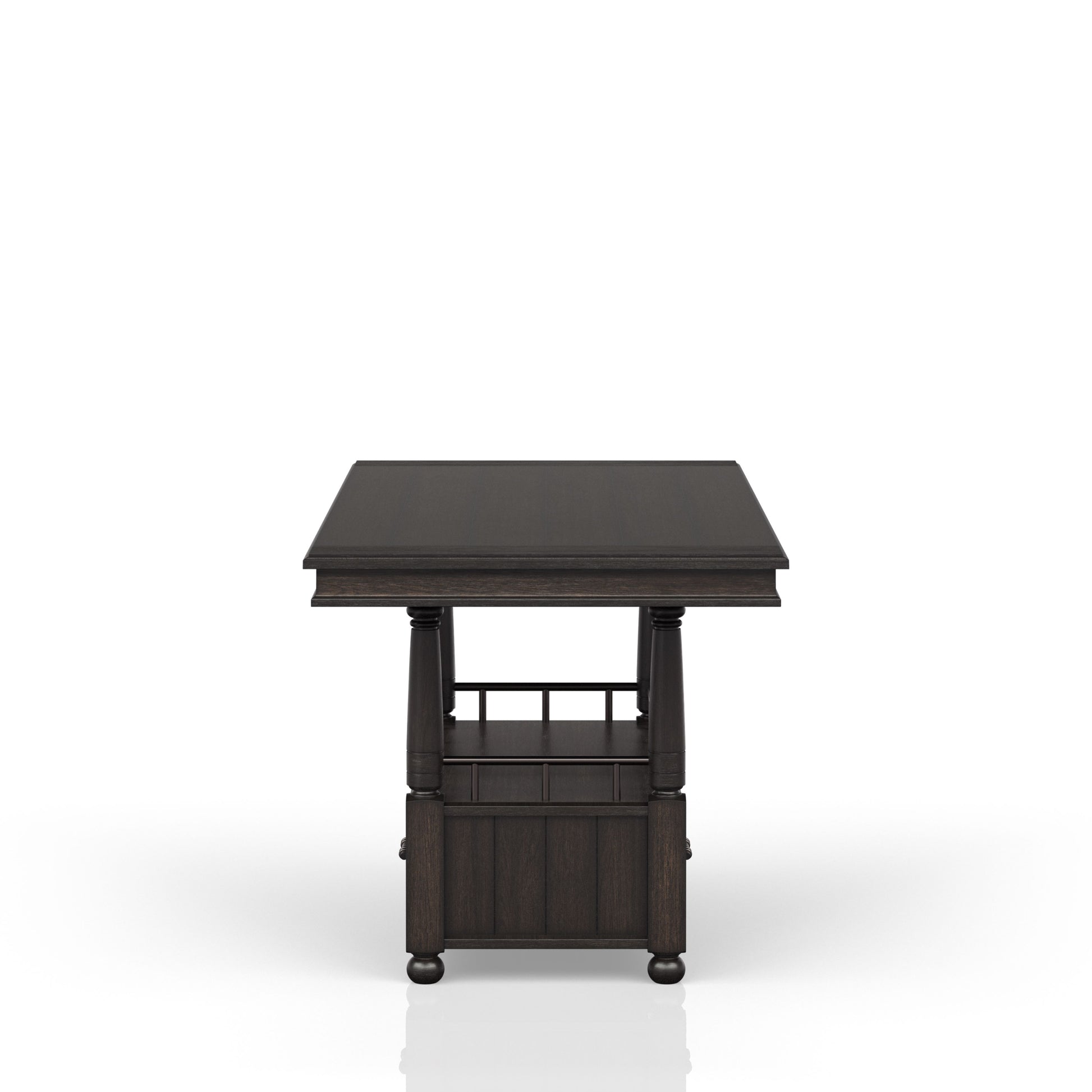 Deep Coffee Counter Height Dining Table Coffee Solid Wood Mdf
