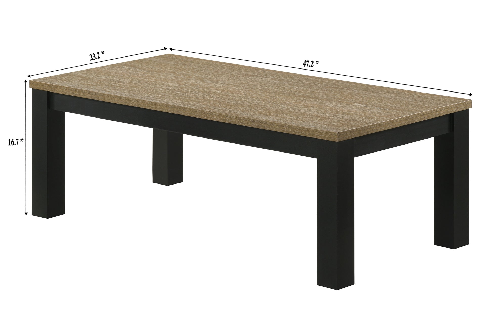 Brown Black 3 Piece Living Room Table Set Table Top Cocktail Table And Two Matching End Tables Wooden Furniture Brown Black Primary Living Space Contemporary,Modern Wood