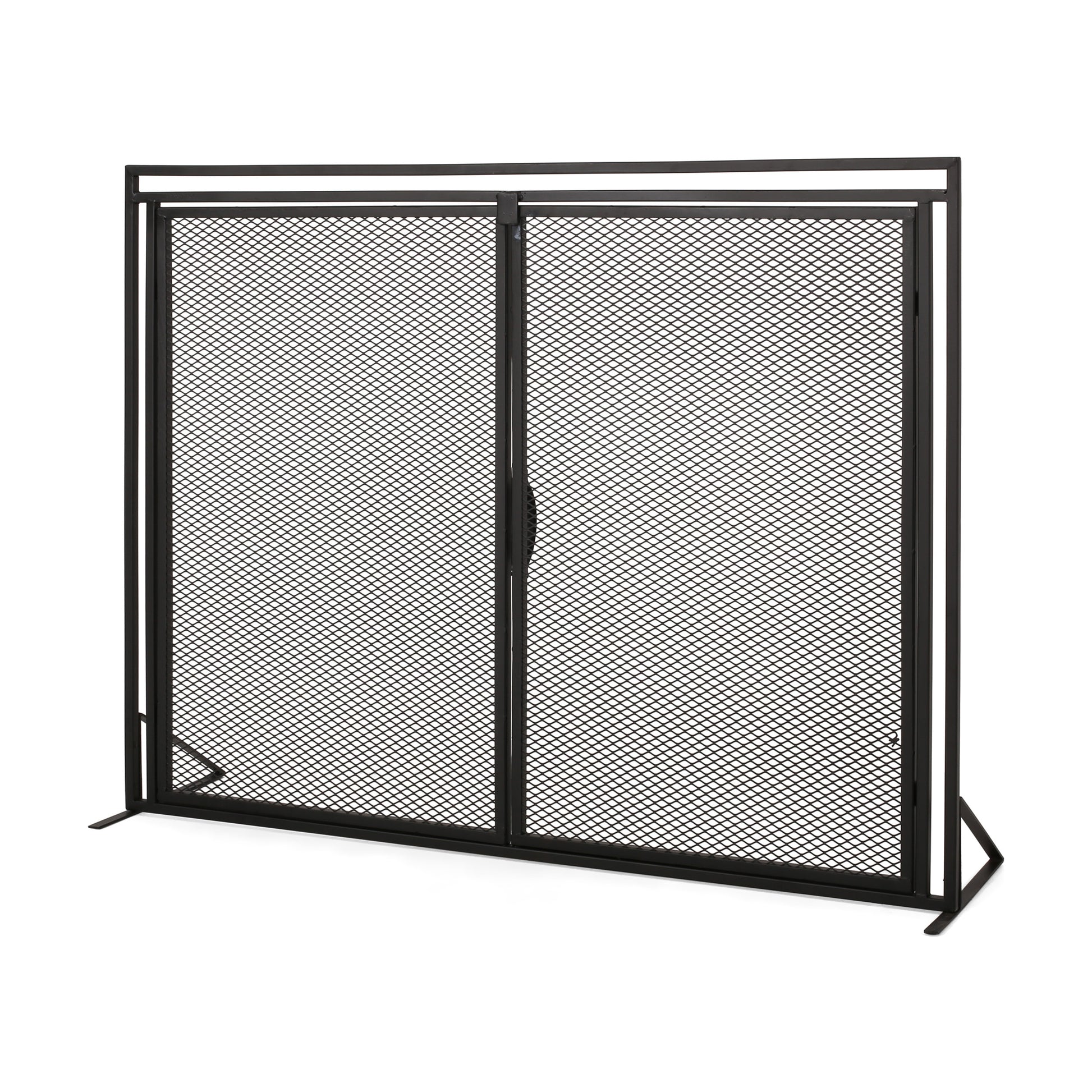 Fireplace Screen Black Iron