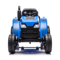 12V Kids Ride On Electric Tractor Black Knight,Kids Ride On Toy.2Wd,Non Skid Tires, Steering Wheel, Foot Pedal,With Removable Storage Tug,Light,Bluetooth,Music,Mp3,Usb,Power Display For Kids Aged 3 . Blue 50 99 Lbs Polypropylene