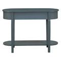 Elegant Retro Console Table With Curved Design And Smooth Glaze For Entryways, Living Rooms And Hallways Navy Navy Solid Wood Mdf