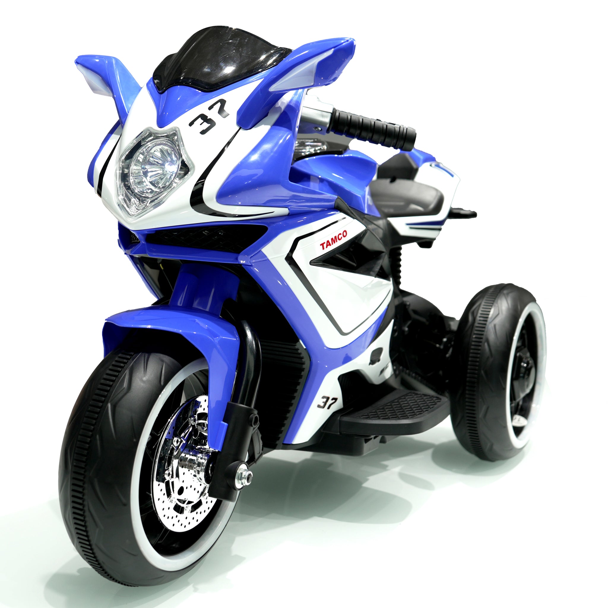 Tamco 6V Kids Electric Motorcycle Small Kids Toys Motorcycle Kids Electric Car Electric Ride On Motorcycle For 3 4 Years Boys Blue Plastic Indoor & Outdoor Use