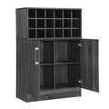 Wine & Bar Cabinet Grey Particle Board