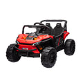 24V Kids Ride On Utv,Electric Toy For Kids W Parents Remote Control,Four Wheel Suspension,Low Start,Adjustable Speed,Multimedia Player,Early Education,Bluetooth,Rear Storage Space For Kids Aged 3 . Red 50 99 Lbs Polypropylene