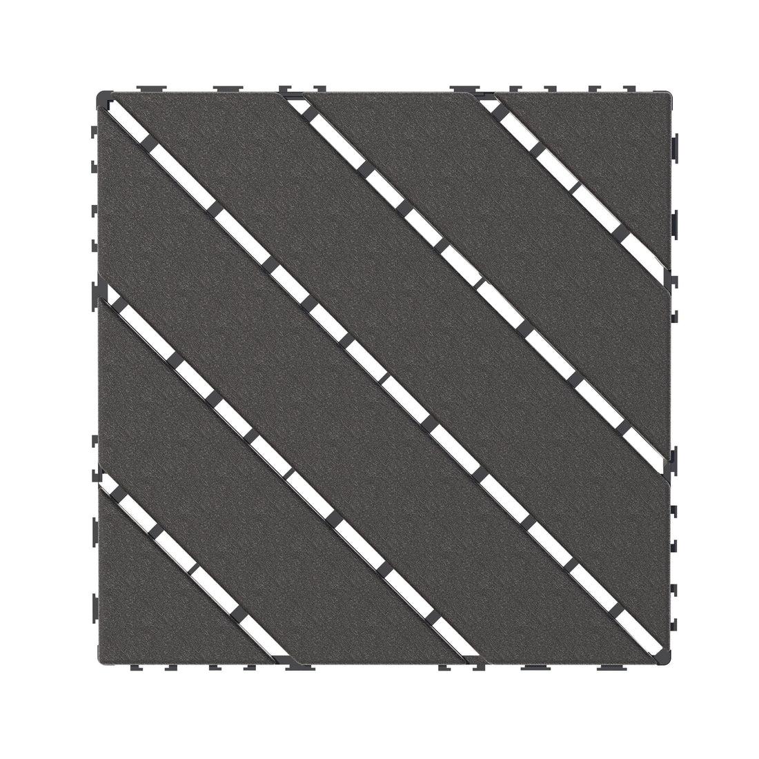 Plastic Interlocking Deck Tiles,44 Pack Patio Deck Tiles,12"X12" Square Waterproof Outdoor All Weather Use, Patio Decking Tiles For Poolside Balcony Backyard, Grey Grey Polypropylene