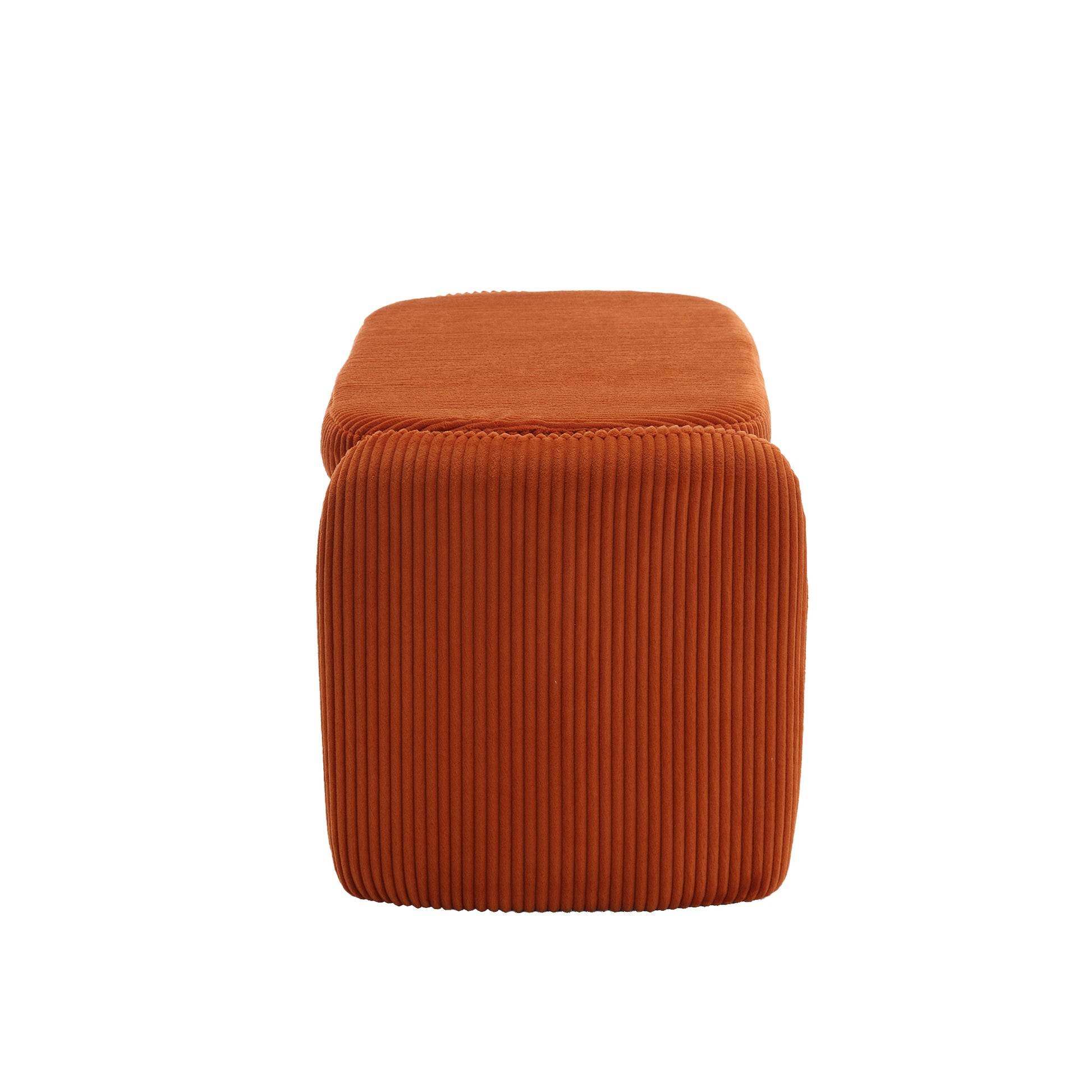 Coolmore Storage Ottoman,Bedroom End Bench,Upholstered Fabric Storage Ottoman With Safety Hinge, Entryway Padded Footstool, Ottoman Bench For Living Room & Bedroom Orange Orange Foam Velvet