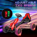 Aosom 12V Electric Go Kart For Kids, Outdoor Ride On Toy With Forward Backward Drive & Adjustable Speed, Gift For Child 3 8 Years Old, Red Red Iron Plastic