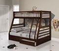 Espresso Bunk Bed Espresso Bedroom Modern Pine Wood