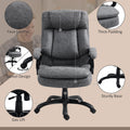 Homcom 6 Point Vibration Massage Office Chair With Heat, Charcoal Gray Charcoal Polyester