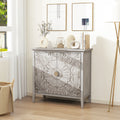 2 Door Cabinet, American Furniture, Suitable For Bedroom, Living Room, Study Light Grey Mdf