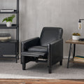 Black Fax Leather Push Back Chair For Elegant Home D Cor Black Pu Leather