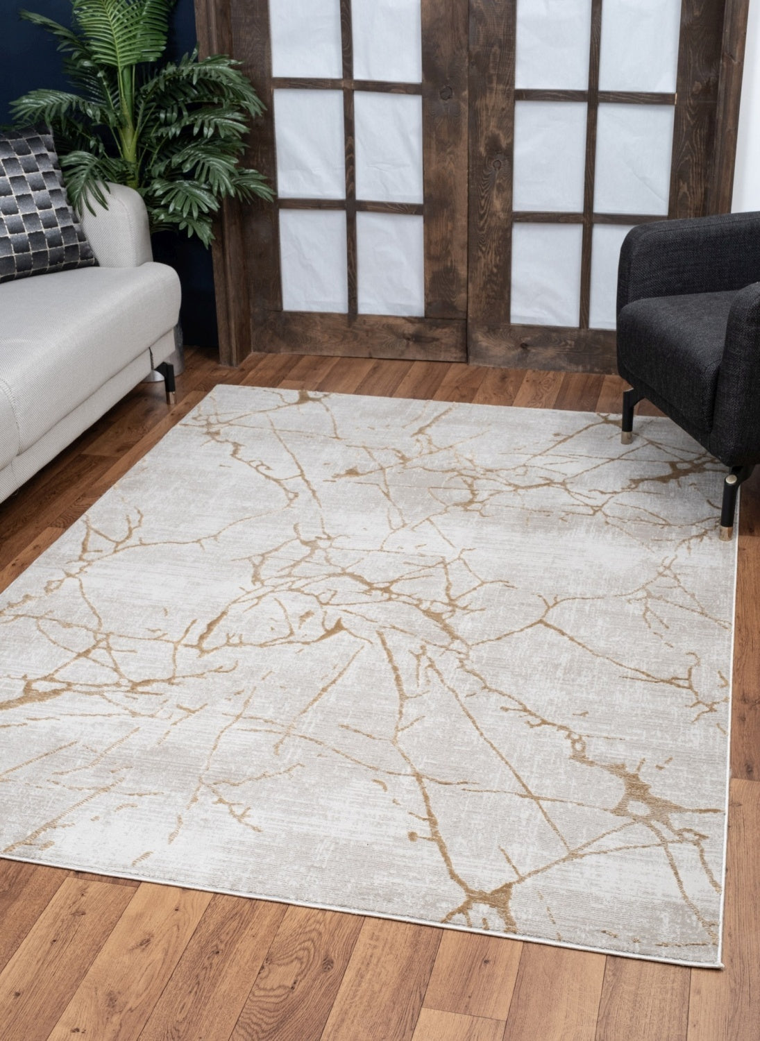 Elegance Gc Cnc6004 Gold 7 Ft. 10 In. X 10 Ft. 3 In. Area Rug Beige Polyester