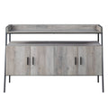 Samiya Gray Oak & Black Finish Tv Stand Gray 40 49 Inches Synthetic Wood